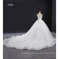 Jancember RSM67062 crystal beaded luxury long train wedding dress bridal gown